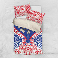Austral Islands Bedding Set Tuhaa Pae Penu Stars Necklace Red LT14 US Twin 172cm x 218cm Red - Polynesian Pride
