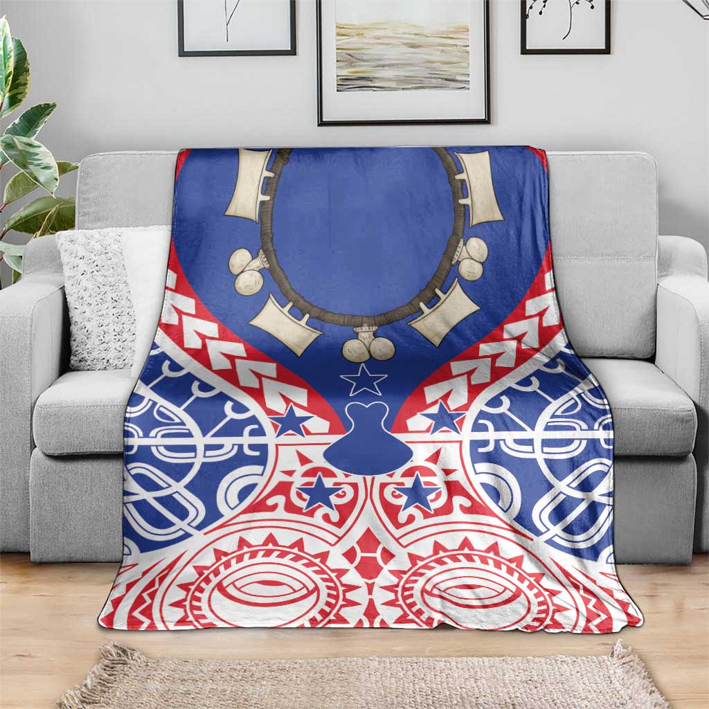 Austral Islands Blanket Tuhaa Pae Penu Stars Necklace Red LT14 - Polynesian Pride