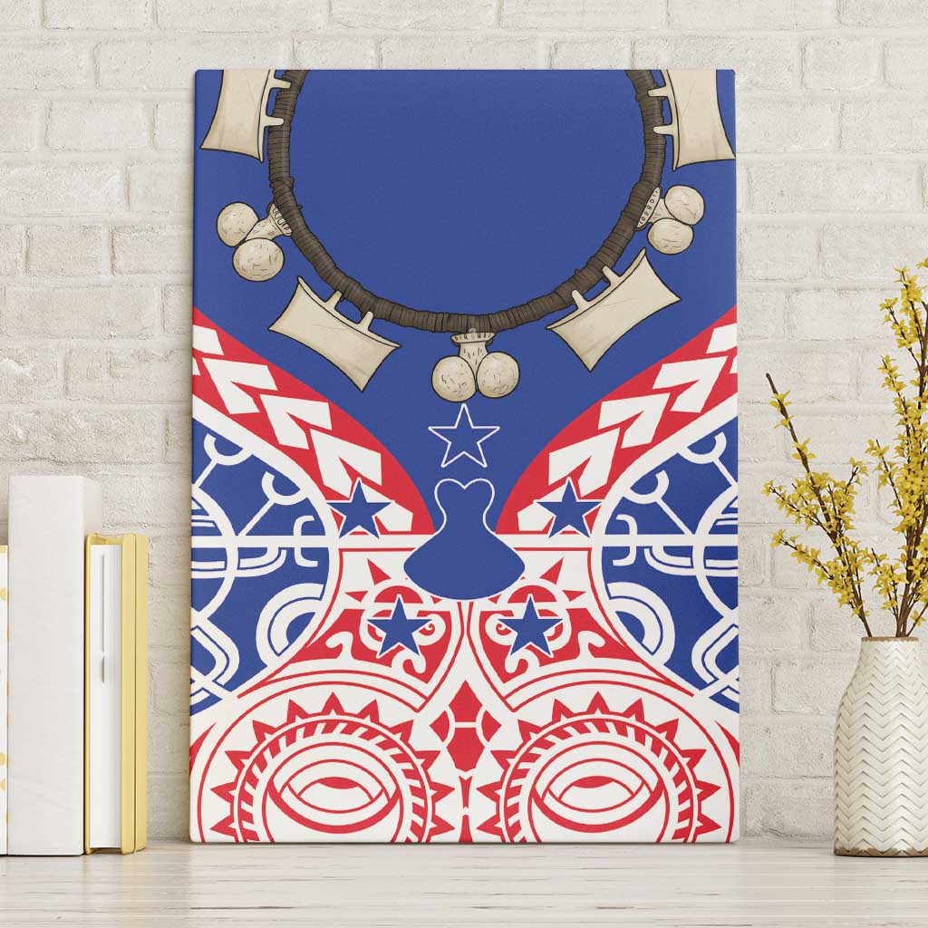 Austral Islands Canvas Wall Art Tuhaa Pae Penu Stars Necklace Red LT14 Without Frame Red - Polynesian Pride