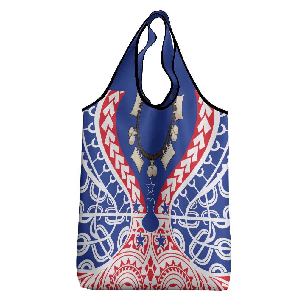 Austral Islands Grocery Bag Tuhaa Pae Penu Stars Necklace Red LT14 - Polynesian Pride
