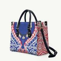 Austral Islands Leather Bag Tuhaa Pae Penu Stars Necklace Red LT14 Red - Polynesian Pride