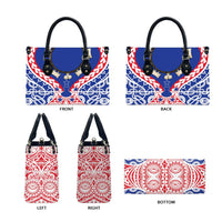 Austral Islands Leather Bag Tuhaa Pae Penu Stars Necklace Red LT14 - Polynesian Pride