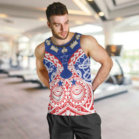 Austral Islands Men Tank Top Tuhaa Pae Penu Stars Necklace Red LT14 Red - Polynesian Pride