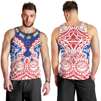 Austral Islands Men Tank Top Tuhaa Pae Penu Stars Necklace Red LT14 - Polynesian Pride