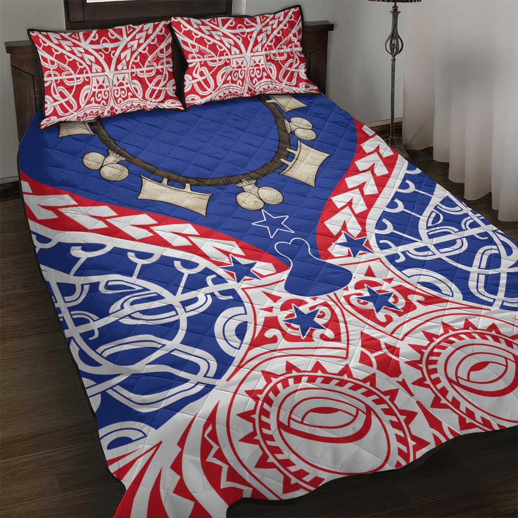 Austral Islands Quilt Bed Set Tuhaa Pae Penu Stars Necklace Red LT14 Red - Polynesian Pride