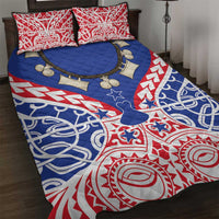Austral Islands Quilt Bed Set Tuhaa Pae Penu Stars Necklace Red LT14 Red - Polynesian Pride