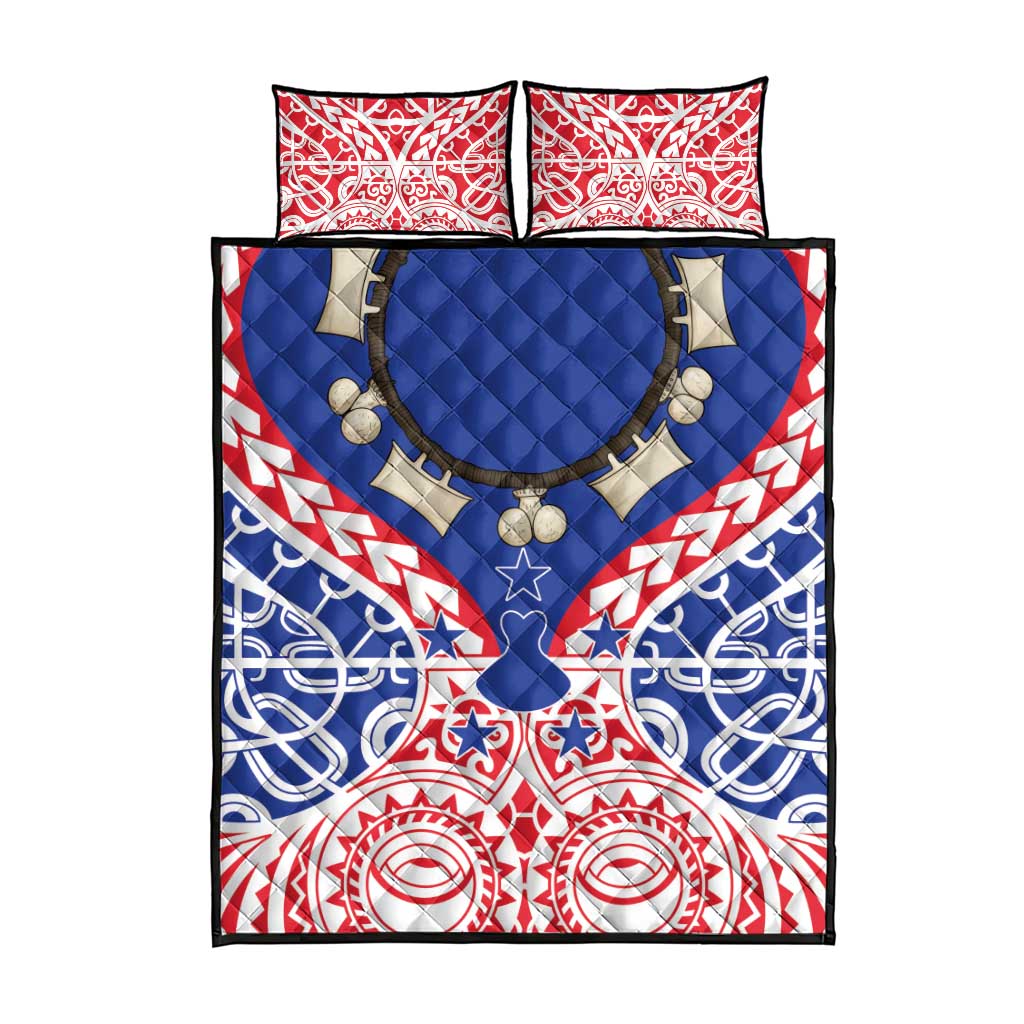 Austral Islands Quilt Bed Set Tuhaa Pae Penu Stars Necklace Red LT14 - Polynesian Pride