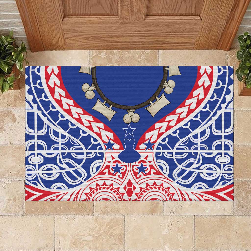 Austral Islands Rubber Doormat Tuhaa Pae Penu Stars Necklace Red LT14 Red - Polynesian Pride