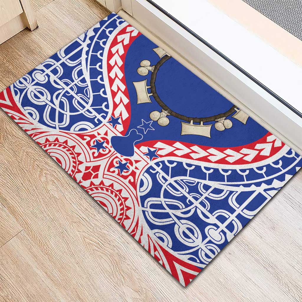 Austral Islands Rubber Doormat Tuhaa Pae Penu Stars Necklace Red LT14 - Polynesian Pride