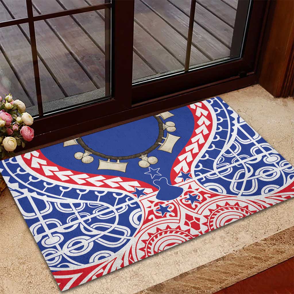 Austral Islands Rubber Doormat Tuhaa Pae Penu Stars Necklace Red LT14 - Polynesian Pride