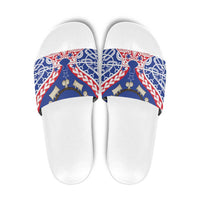 Austral Islands Slide Sandals Tuhaa Pae Penu Stars Necklace Red LT14 Red - Polynesian Pride