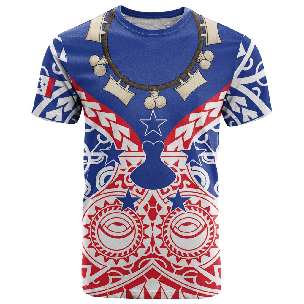 Austral Islands T Shirt Tuhaa Pae Penu Stars Necklace Red LT14 Red - Polynesian Pride