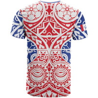 Austral Islands T Shirt Tuhaa Pae Penu Stars Necklace Red LT14 - Polynesian Pride