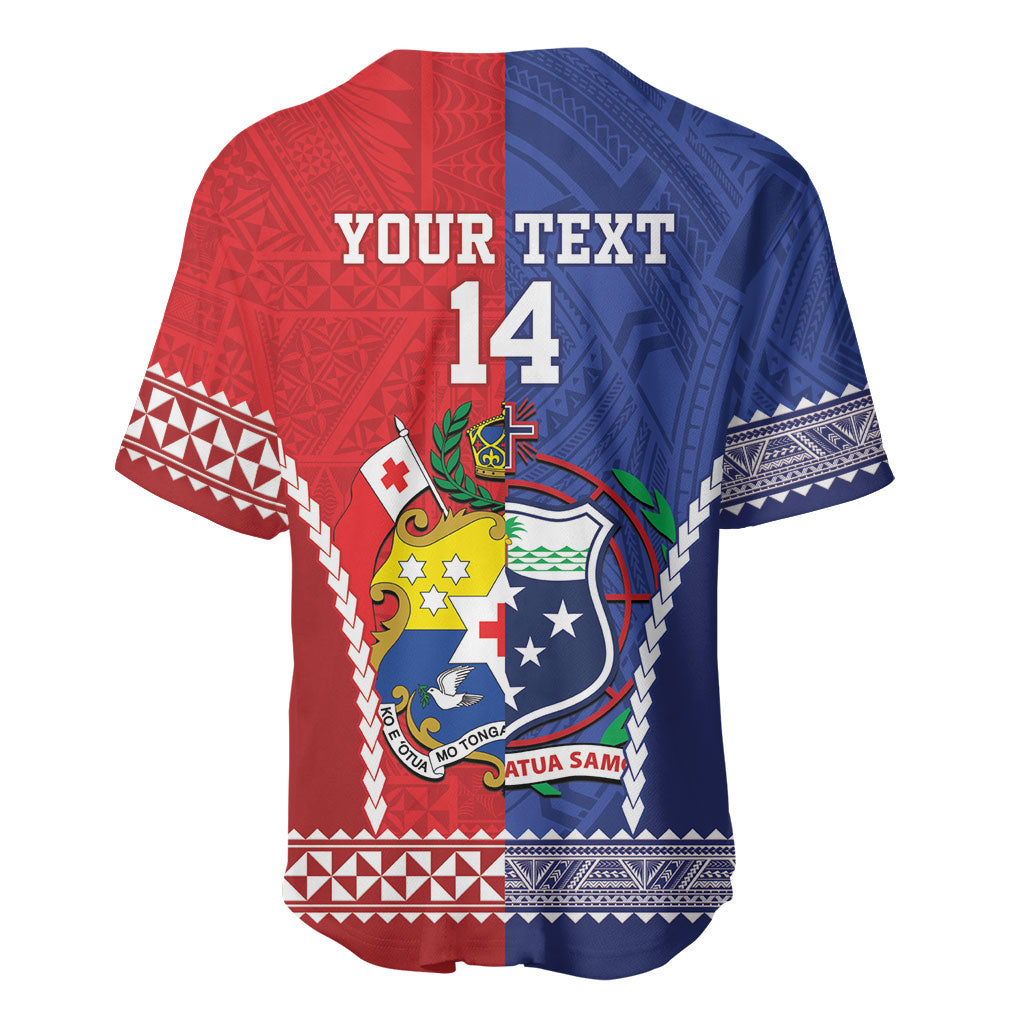 Toa Samoa Mate Ma'a Tonga Rugby Together Custom Baseball Jersey LT14 - Polynesian Pride