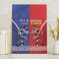Toa Samoa Mate Ma'a Tonga Rugby Together Canvas Wall Art LT14 Without Frame Multicolor - Polynesian Pride