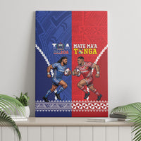 Toa Samoa Mate Ma'a Tonga Rugby Together Canvas Wall Art LT14 - Polynesian Pride
