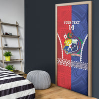 Toa Samoa Mate Ma'a Tonga Rugby Together Custom Door Cover LT14 - Polynesian Pride