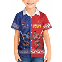 Toa Samoa Mate Ma'a Tonga Rugby Together Custom Kid Hawaiian Shirt LT14 Kid Multicolor - Polynesian Pride