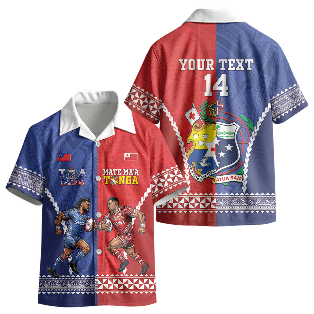 Toa Samoa Mate Ma'a Tonga Rugby Together Custom Kid Hawaiian Shirt LT14 - Polynesian Pride