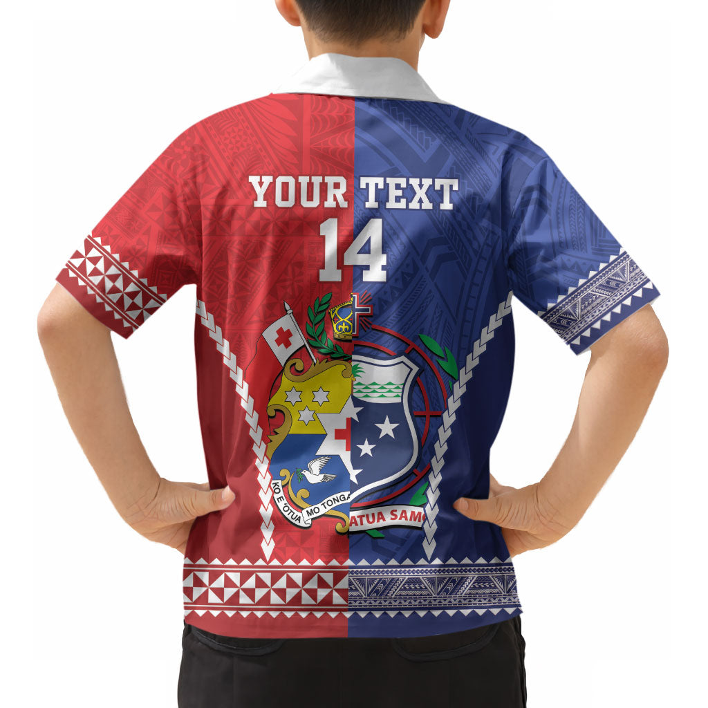 Toa Samoa Mate Ma'a Tonga Rugby Together Custom Kid Hawaiian Shirt LT14 - Polynesian Pride