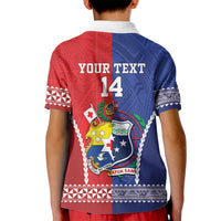 Toa Samoa Mate Ma'a Tonga Rugby Together Custom Kid Polo Shirt LT14 - Polynesian Pride
