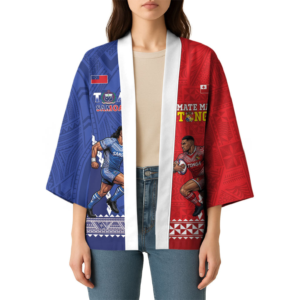 Toa Samoa Mate Ma'a Tonga Rugby Together Custom Kimono LT14 - Polynesian Pride