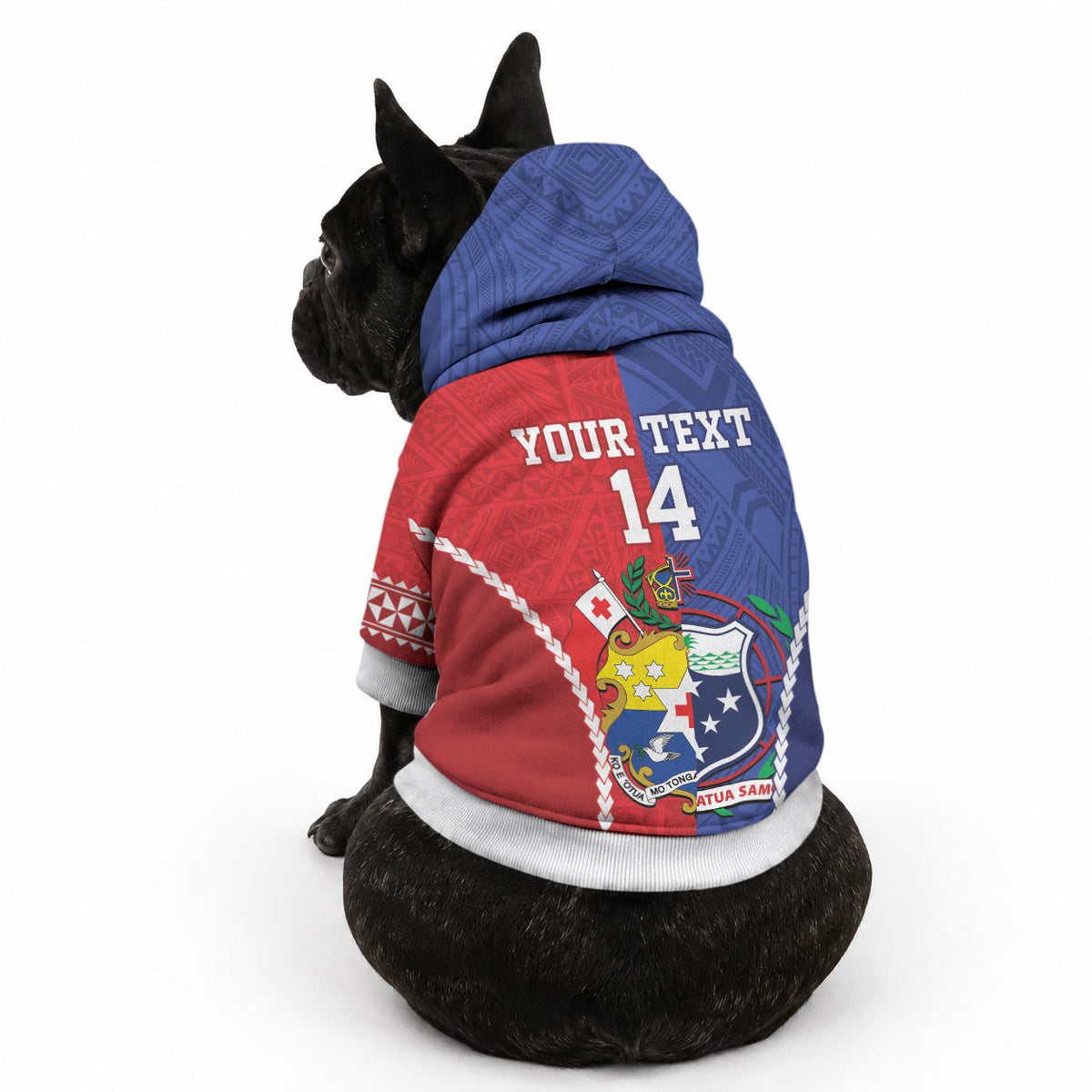 Toa Samoa Mate Ma'a Tonga Rugby Together Custom Pet Hoodie LT14 - Polynesian Pride