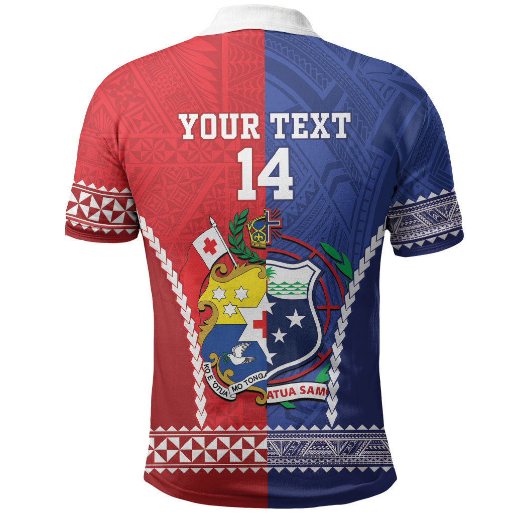 Toa Samoa Mate Ma'a Tonga Rugby Together Custom Polo Shirt LT14 - Polynesian Pride