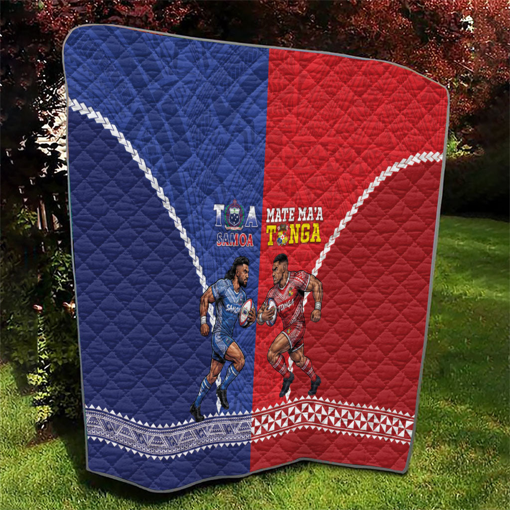 Toa Samoa Mate Ma'a Tonga Rugby Together Quilt LT14 - Polynesian Pride