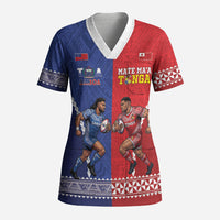 Toa Samoa Mate Ma'a Tonga Rugby Together Custom Scrub Top LT14 Adult Multicolor - Polynesian Pride