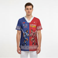Toa Samoa Mate Ma'a Tonga Rugby Together Custom Scrub Top LT14 - Polynesian Pride