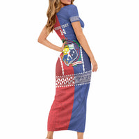 Toa Samoa Mate Ma'a Tonga Rugby Together Custom Short Sleeve Bodycon Dress LT14 - Polynesian Pride