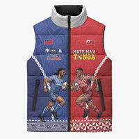 Toa Samoa Mate Ma'a Tonga Rugby Together Custom Sleeveless Puffer Jacket LT14 Unisex Multicolor - Polynesian Pride