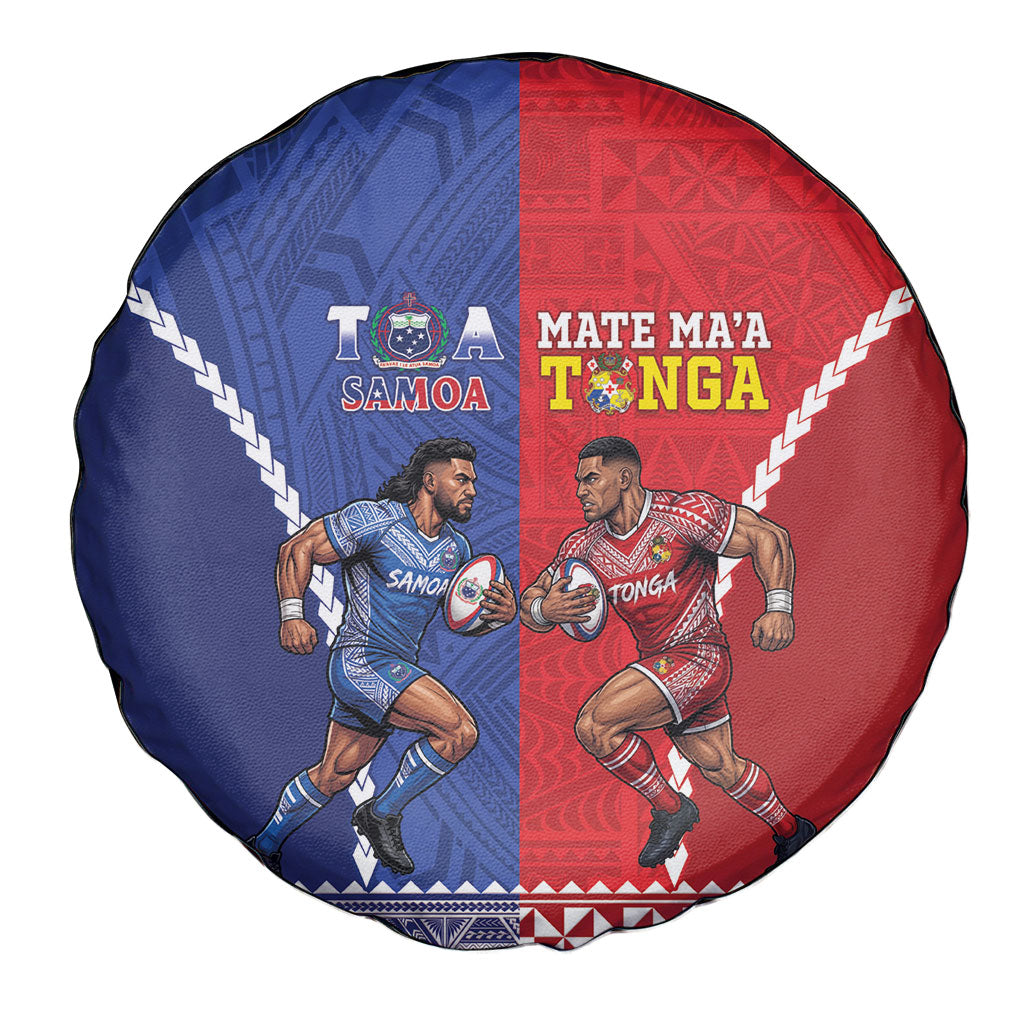 Toa Samoa Mate Ma'a Tonga Rugby Together Spare Tire Cover LT14 - Polynesian Pride