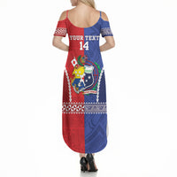 Toa Samoa Mate Ma'a Tonga Rugby Together Custom Summer Maxi Dress LT14 - Polynesian Pride