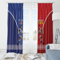 Toa Samoa Mate Ma'a Tonga Rugby Together Window Curtain LT14 - Polynesian Pride