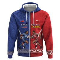 Toa Samoa Mate Ma'a Tonga Rugby Together Custom Zip Hoodie LT14 Zip Hoodie Multicolor - Polynesian Pride
