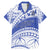 Personalised Samoa St Josephs College Family Matching Mermaid Dress and Hawaiian Shirt Marist Brothers Samoan Pattern LT14 Dad's Shirt - Short Sleeve Blue - Polynesian Pride