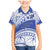 Personalised Samoa St Josephs College Family Matching Mermaid Dress and Hawaiian Shirt Marist Brothers Samoan Pattern LT14 Son's Shirt Blue - Polynesian Pride