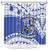 Personalised Samoa St Josephs College Shower Curtain Marist Brothers Samoan Pattern LT14 Blue - Polynesian Pride