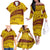 Personalised Samoa College Family Matching Off Shoulder Long Sleeve Dress and Hawaiian Shirt Samoan Pattern LT14 - Polynesian Pride