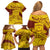 Personalised Samoa College Family Matching Off Shoulder Short Dress and Hawaiian Shirt Samoan Pattern LT14 - Polynesian Pride