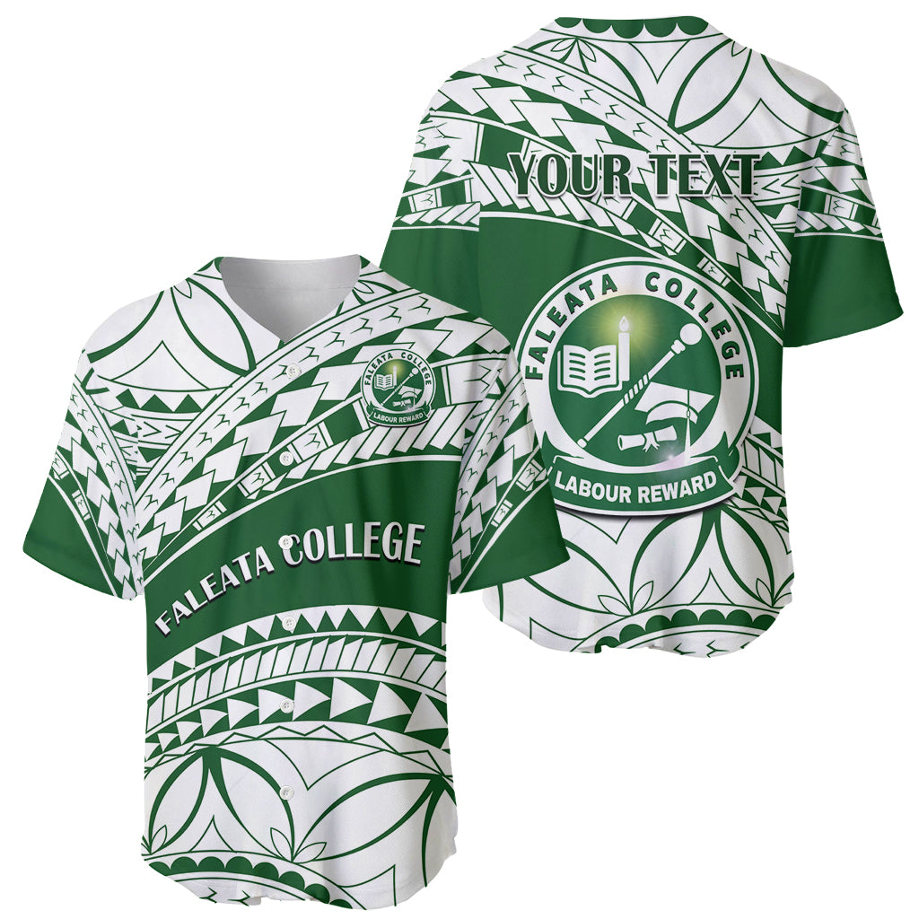 Personalised Samoa Faleata College Baseball Jersey Samoan Pattern LT14 - Polynesian Pride
