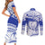 Personalised Samoa Safata College Couples Matching Short Sleeve Bodycon Dress and Long Sleeve Button Shirt Samoan Pattern LT14 - Polynesian Pride