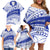 Personalised Samoa Safata College Family Matching Off Shoulder Short Dress and Hawaiian Shirt Samoan Pattern LT14 - Polynesian Pride