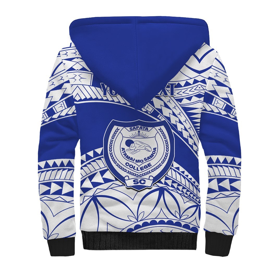 Personalised Samoa Safata College Sherpa Hoodie Samoan Pattern LT14 - Polynesian Pride
