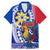 Personalised Philippines Family Matching Mermaid Dress and Hawaiian Shirt Filipino Sarimanok With Polynesian Tattoo LT14 Dad's Shirt - Short Sleeve Blue - Polynesian Pride