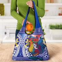 Philippines Grocery Bag Filipino Sarimanok With Polynesian Tattoo LT14 - Polynesian Pride