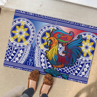 Philippines Rubber Doormat Filipino Sarimanok With Polynesian Tattoo LT14 - Polynesian Pride