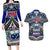 Samoa 685 Couples Matching Long Sleeve Bodycon Dress and Hawaiian Shirt Samoan Coat Of Arms Simple Style LT14 Blue - Polynesian Pride